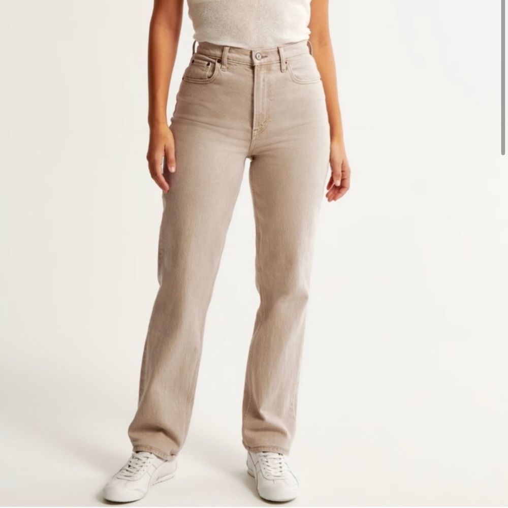 Abercrombie & Fitch Ankle Straight Ultra High Rise